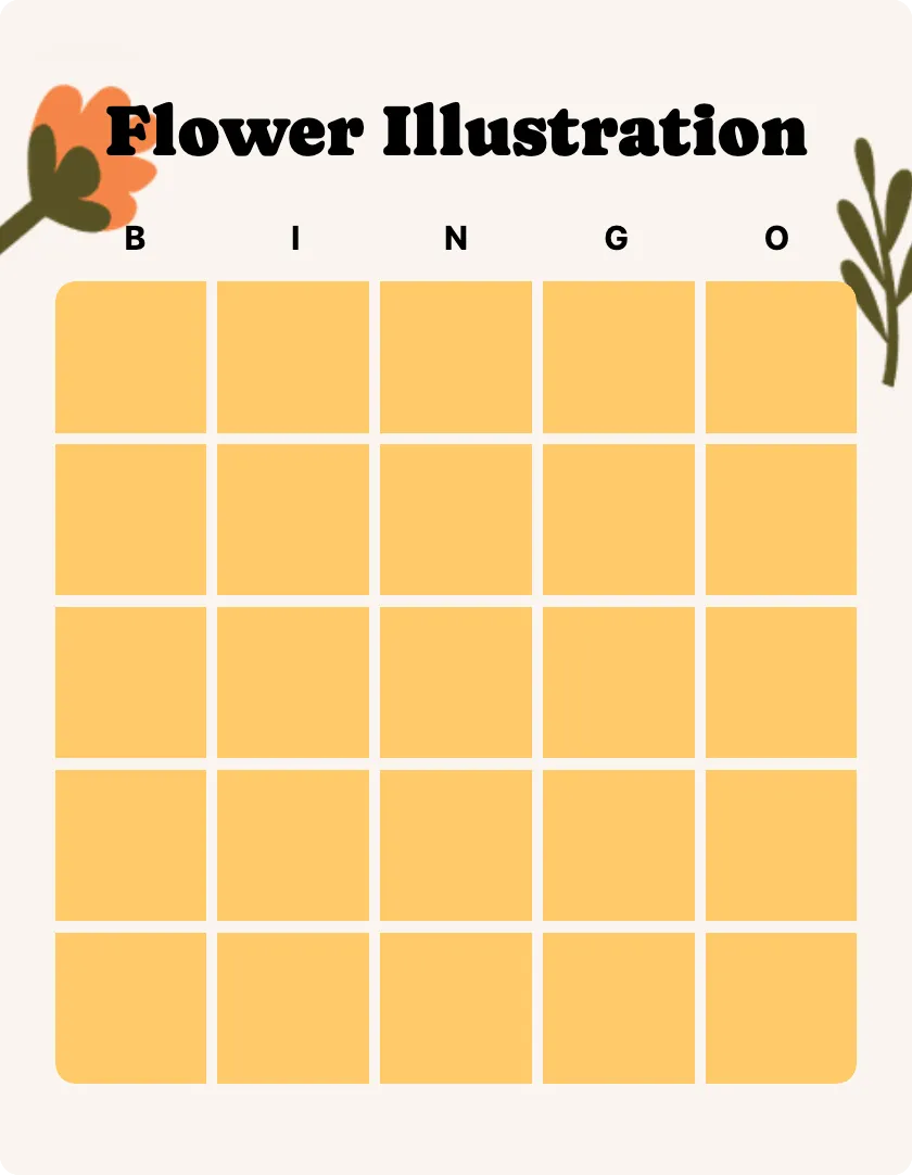 Flower Illustration bingo