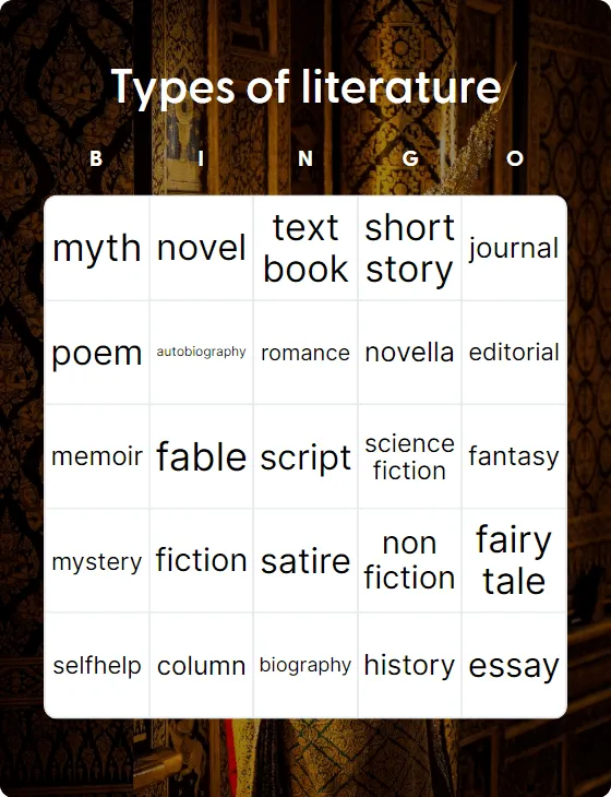 Types of literature