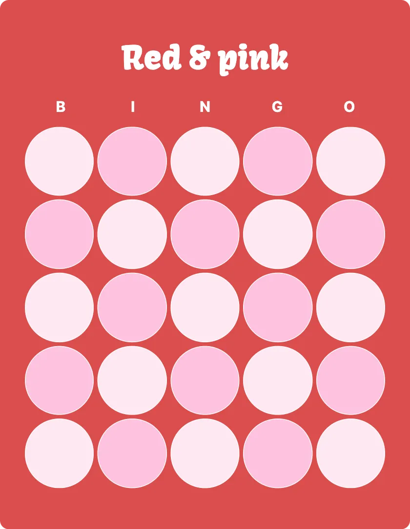 Red & pink bingo
