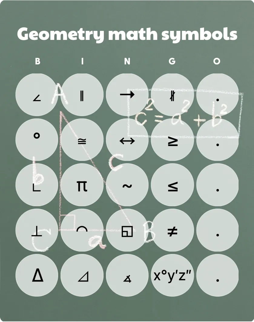 Geometry math symbols