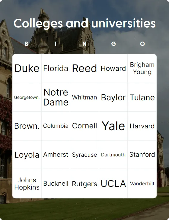 Colleges and universities