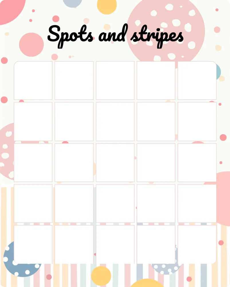 Spots and stripes bingo