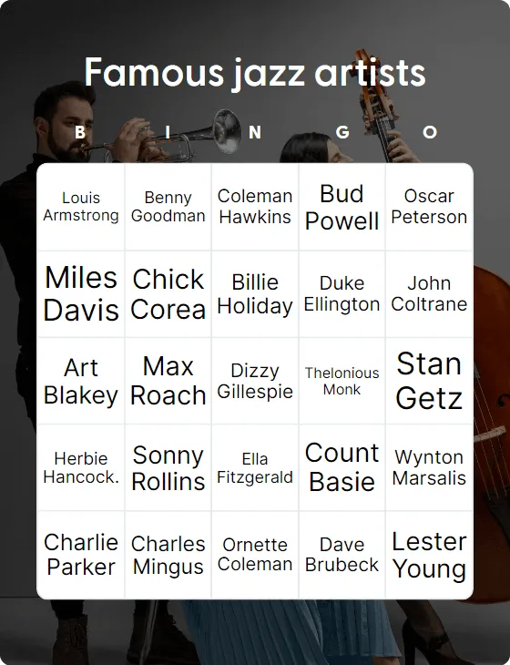 Famous jazz artists
