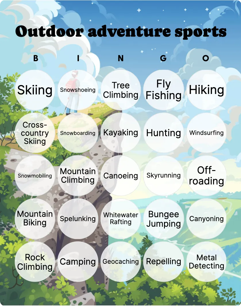 Outdoor adventure sports