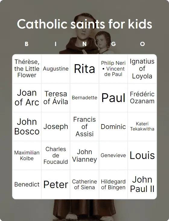 Catholic saints for kids