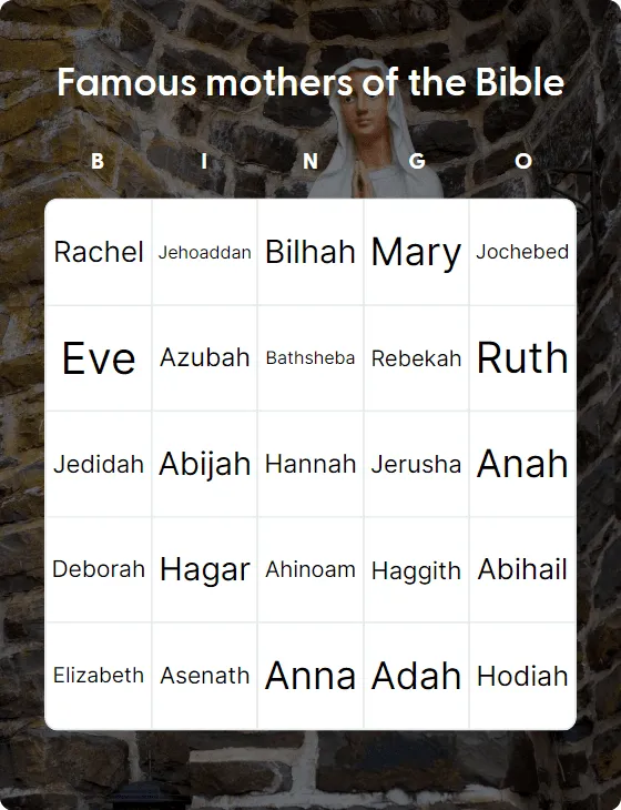 Famous mothers of the Bible