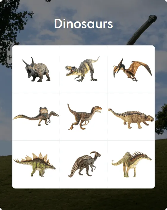 Dinosaurs bingo