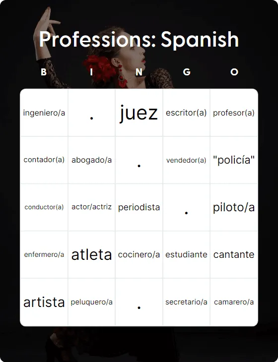 Professions: Spanish