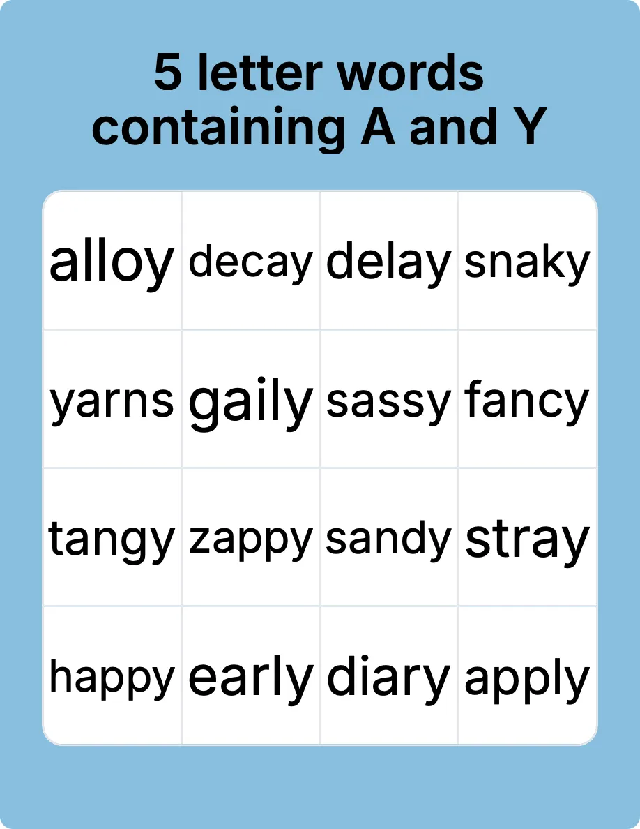 5 letter words containing d i and y