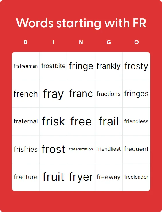 Words starting with FR