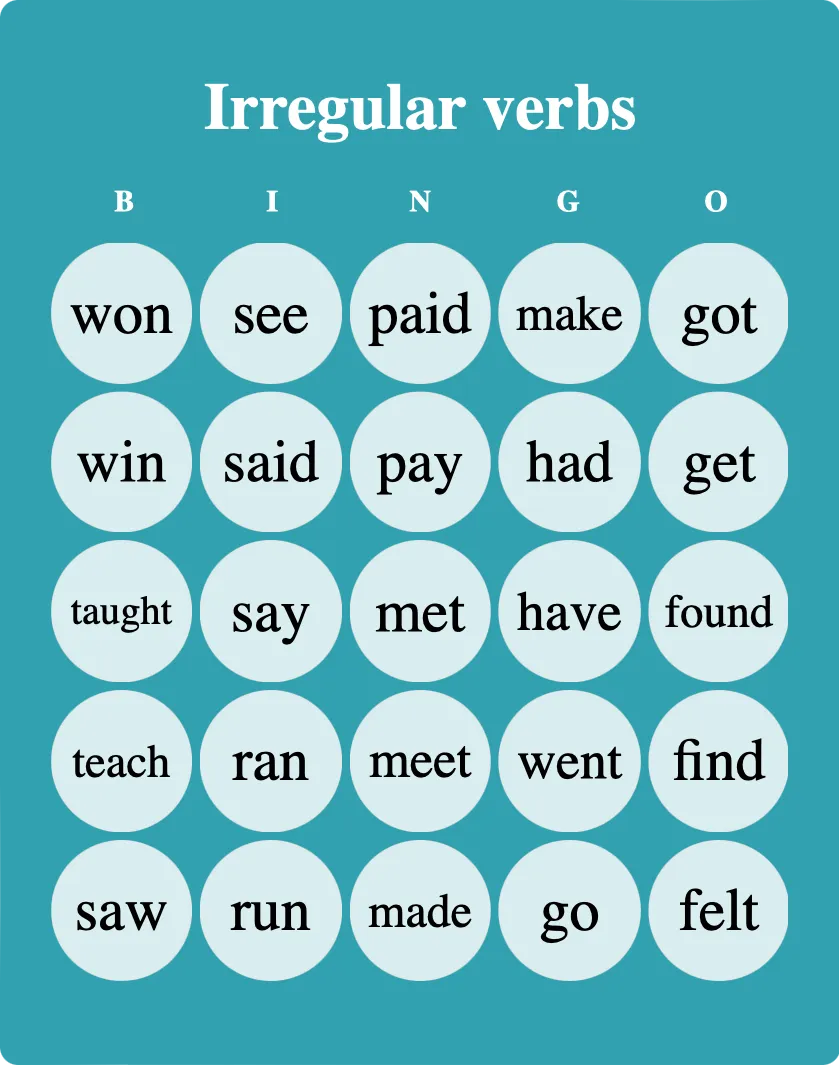 Irregular verbs