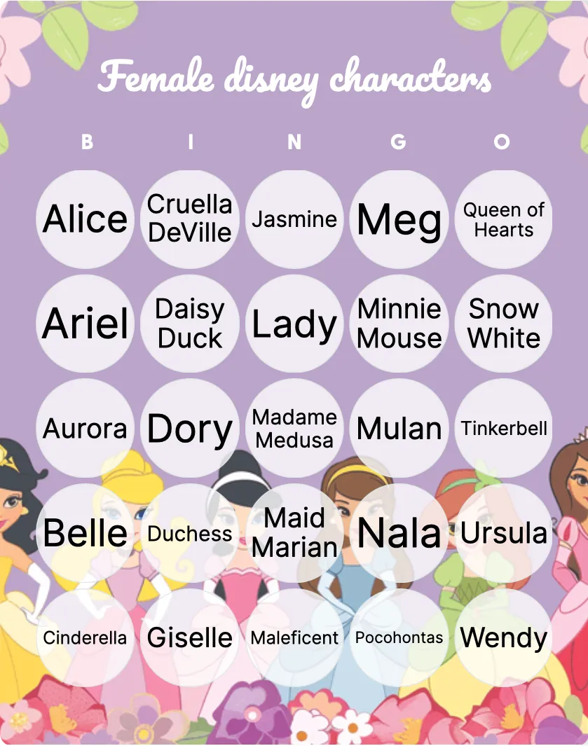 Female disney characters