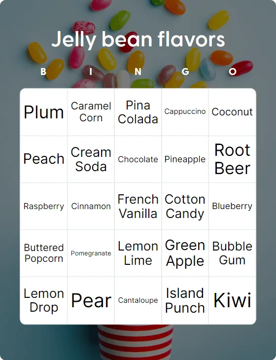 Jelly bean flavors