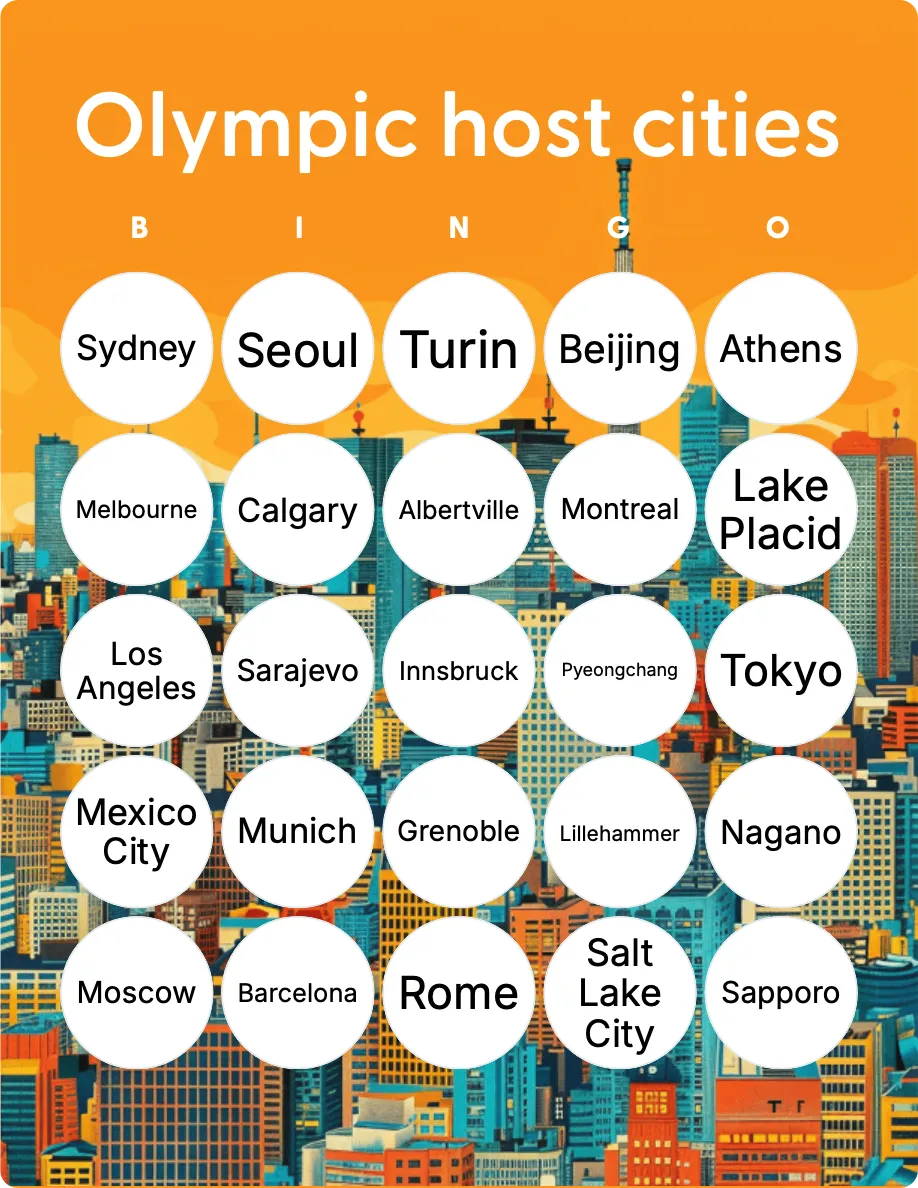 Olympic host cities