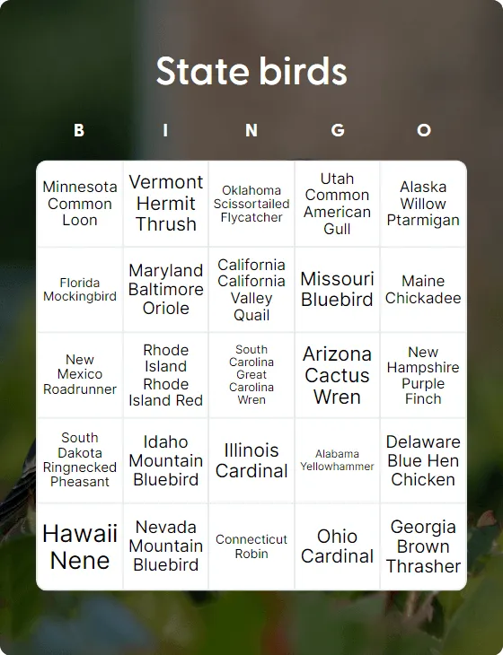 State birds