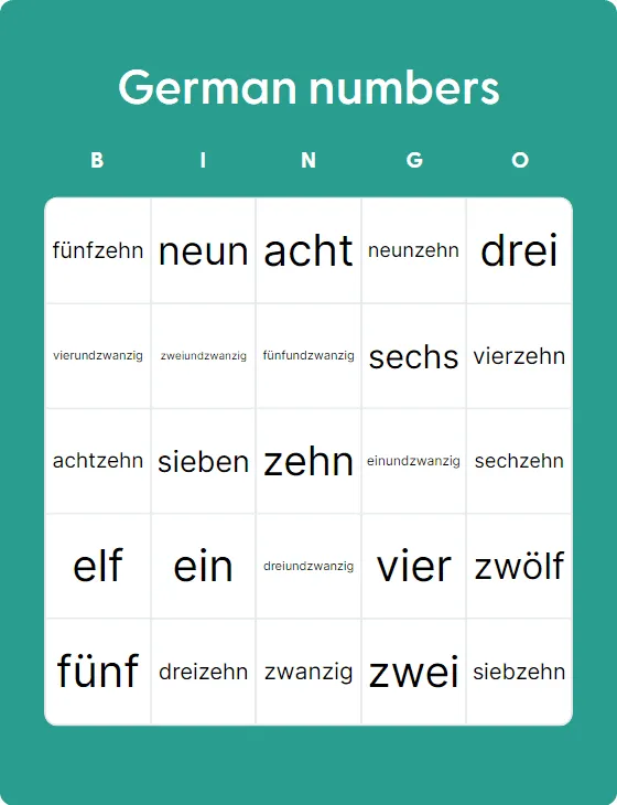 German numbers