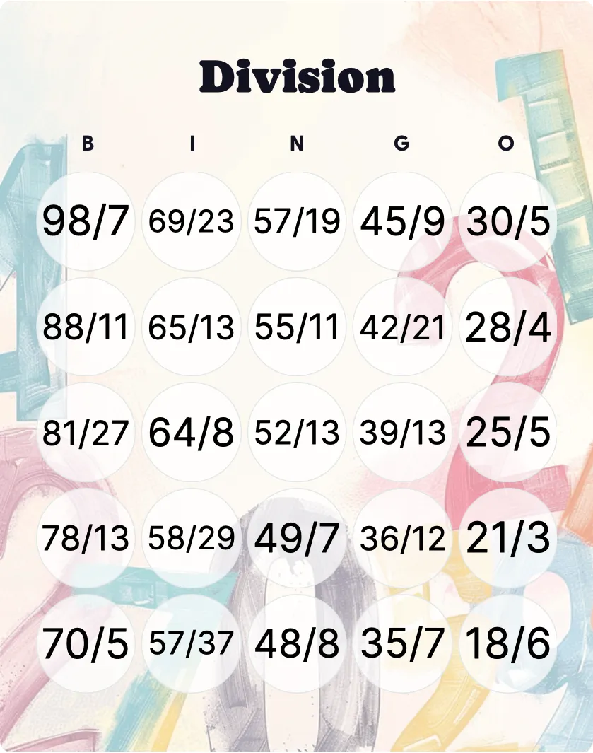 Division bingo