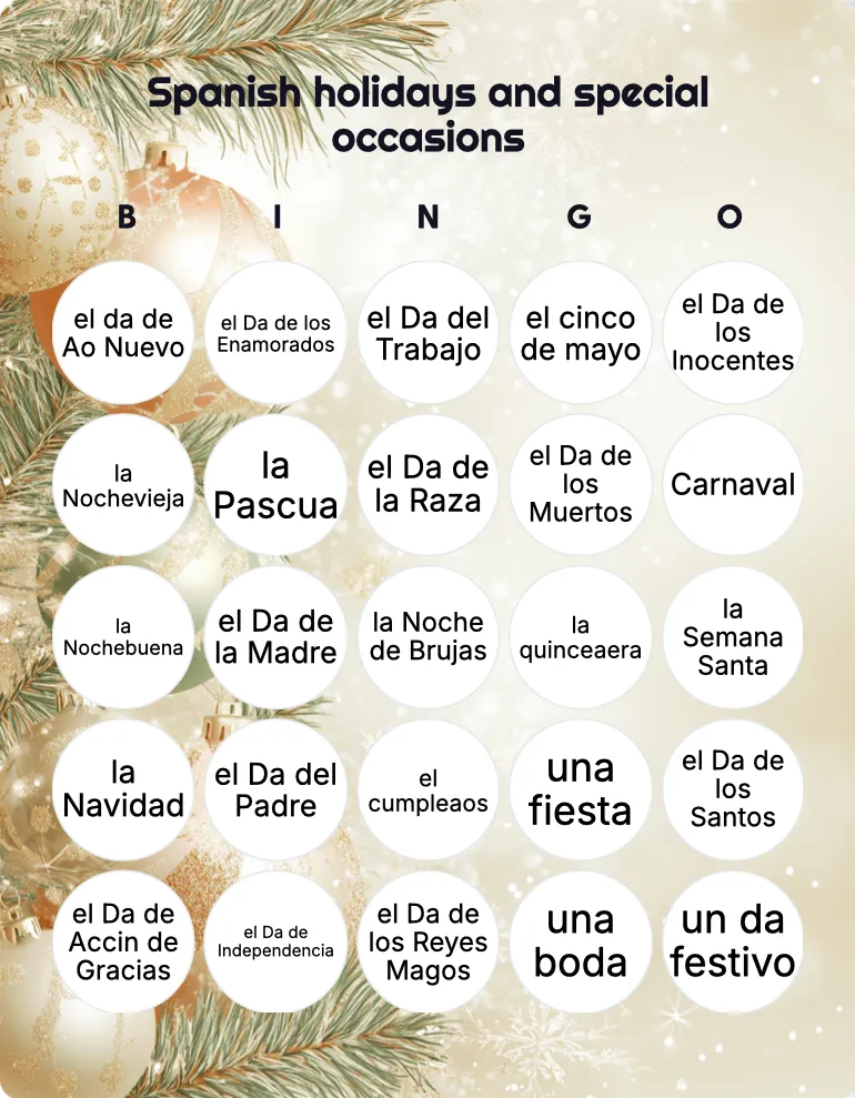 Spanish holidays and special occasions