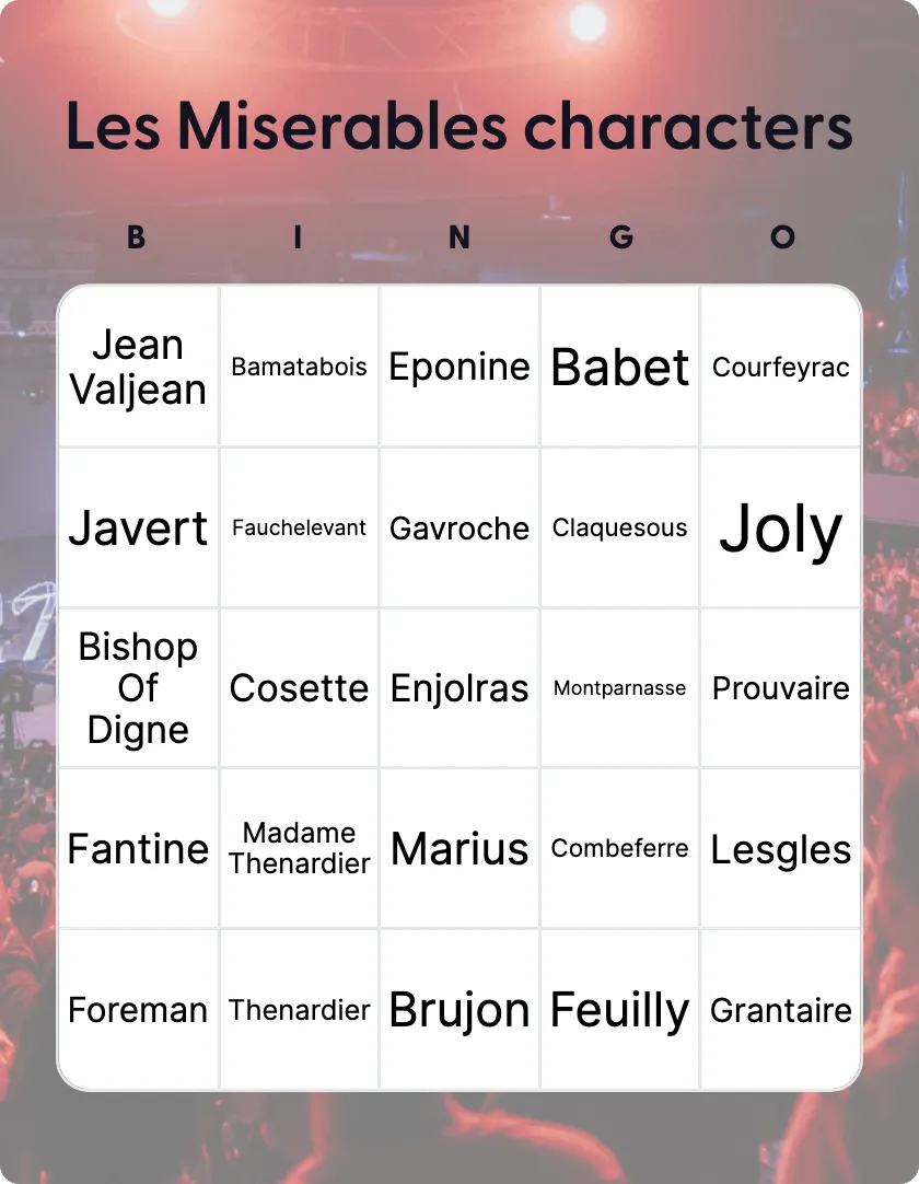 Les Miserables characters