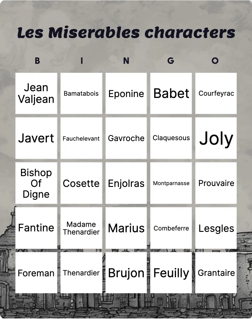 Les Miserables characters