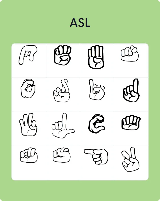 ASL bingo