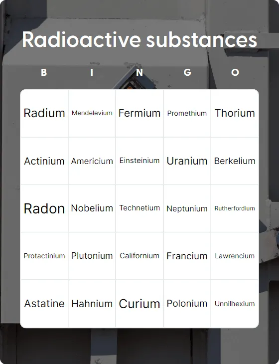 Radioactive substances