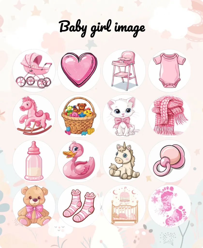 Baby girl image bingo