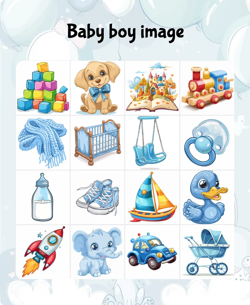 Baby boy image bingo