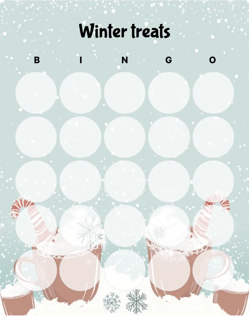 Winter treats bingo