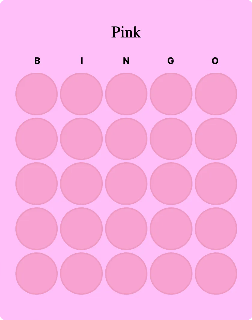 Pink Bingo: Printable & Customizable - Bingo Card Creator