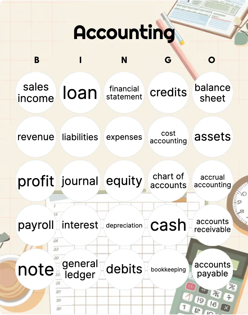 Accounting bingo