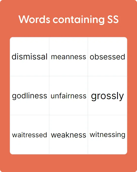 Words containing SS