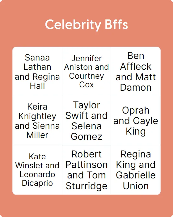 Celebrity Bffs