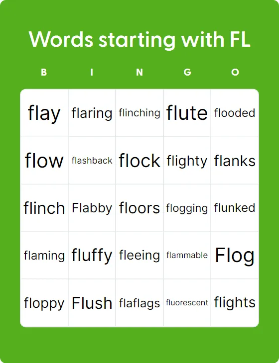 Words starting with FL Words starting with FL