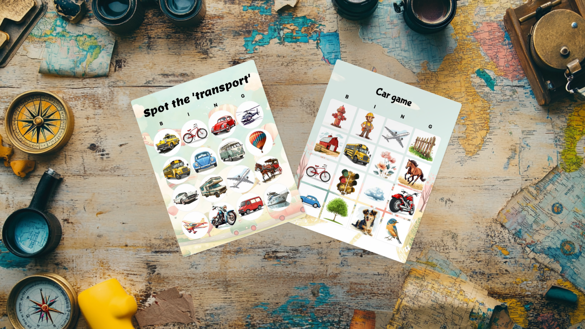 Road Trip Bingo Printable Customizable Bingo Card Creator