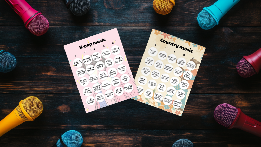 microphone bingo cards