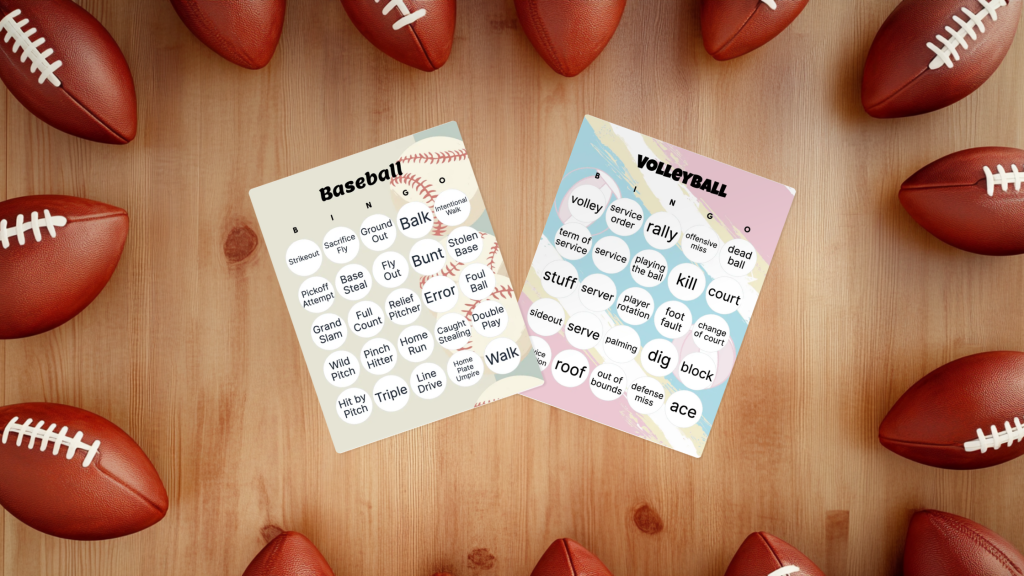 sports bingo cards