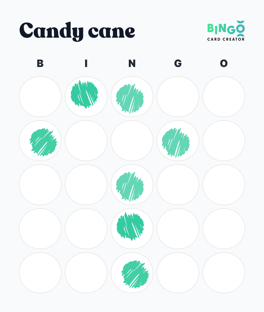 Candy Cane Bingo Pattern