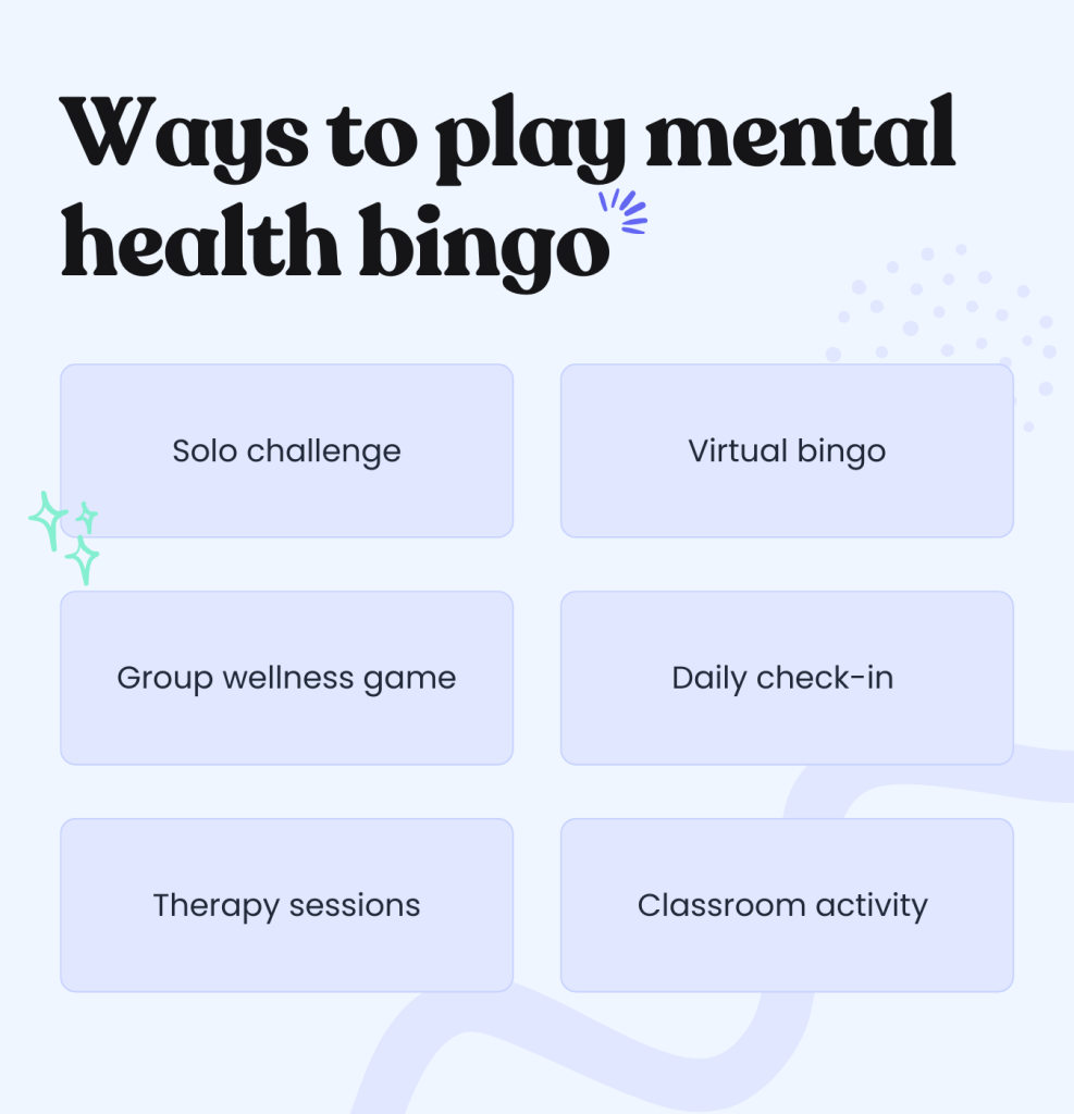 ways to play mental health bingo