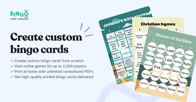 Christian Bingo - Bible Bingo Cards - Bingo Card Creator