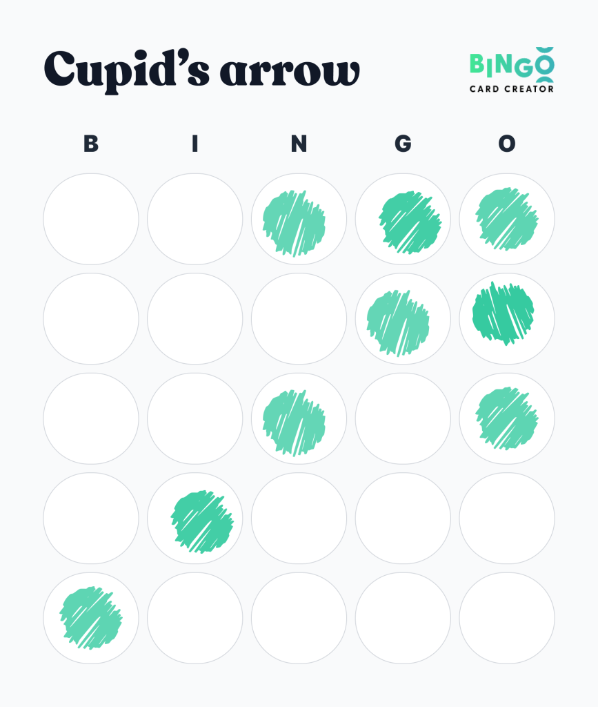 Cupids Arrow Bingo Pattern