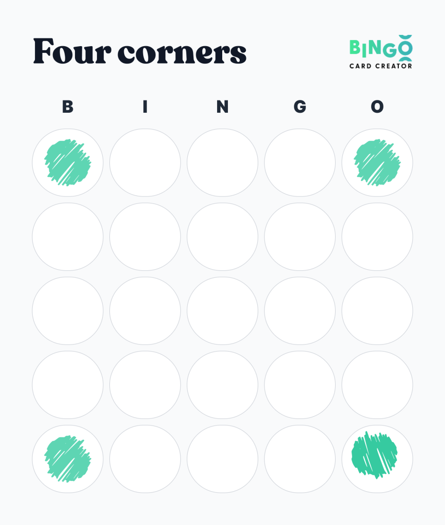 Four Corners Bingo Pattern