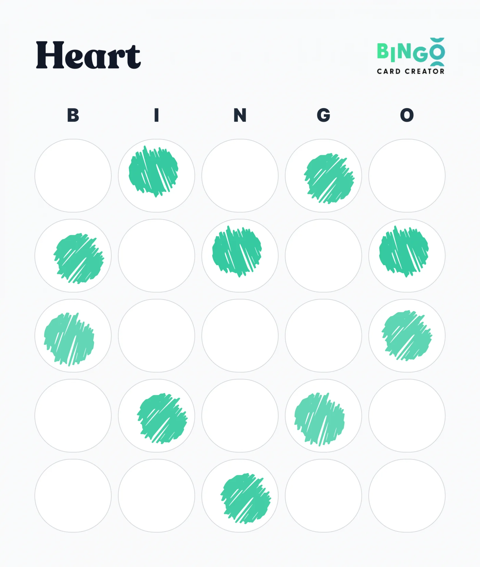 Heart bingo pattern