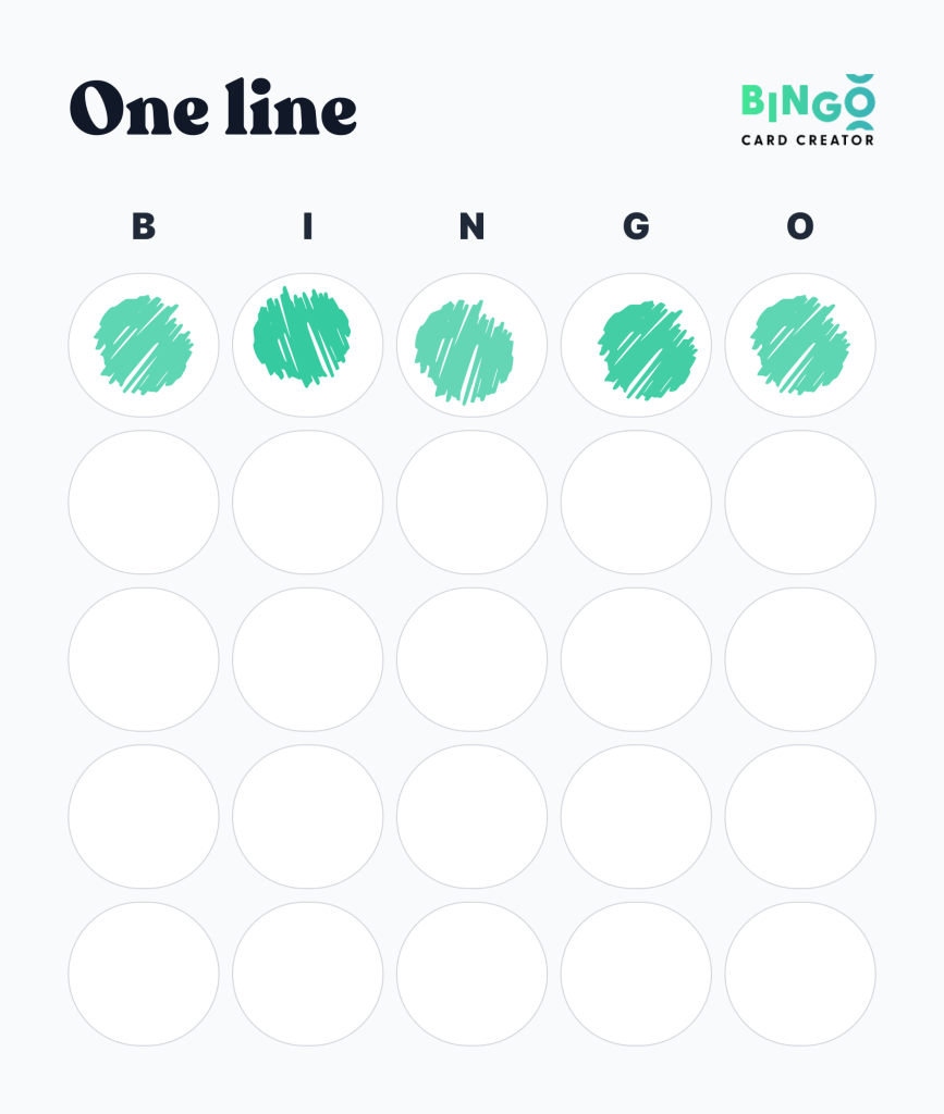 1 Line Bingo Pattern