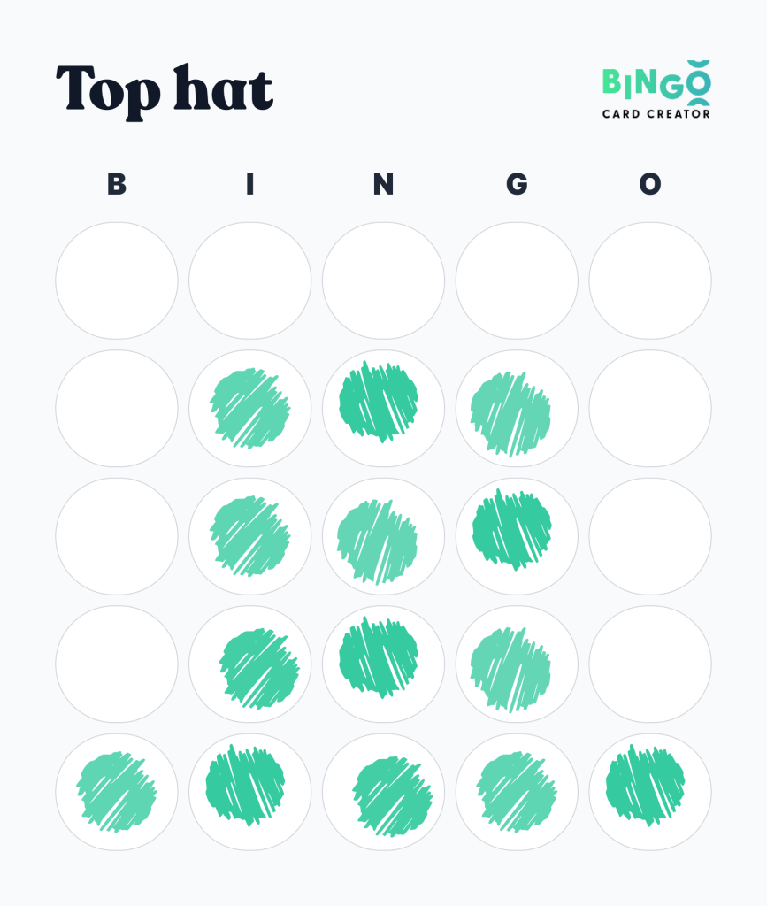 Top Hat Bingo Pattern