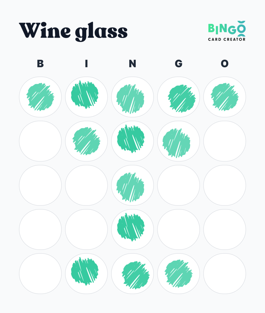 Wine Glass Bingo Pattern
