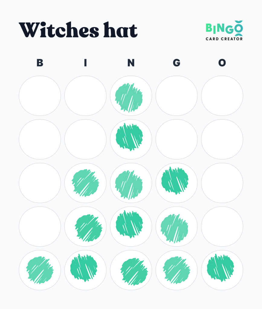 Witches Hat Bingo Pattern