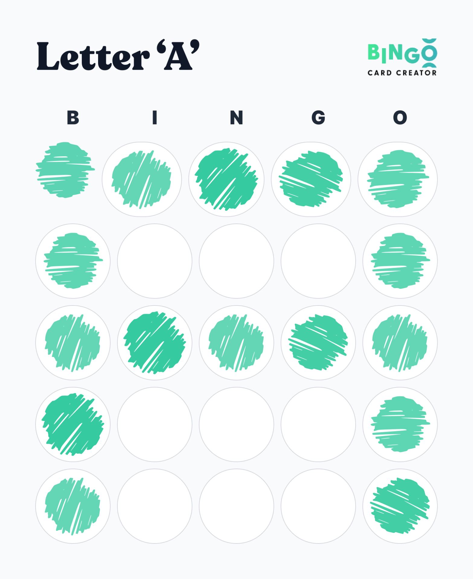 letter a bingo