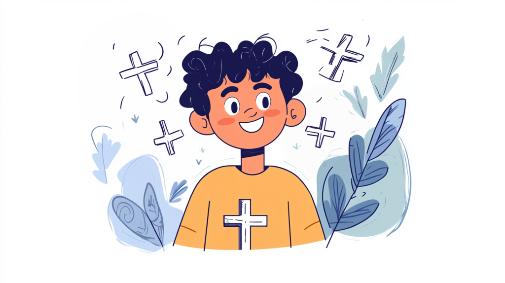 boy with crosses